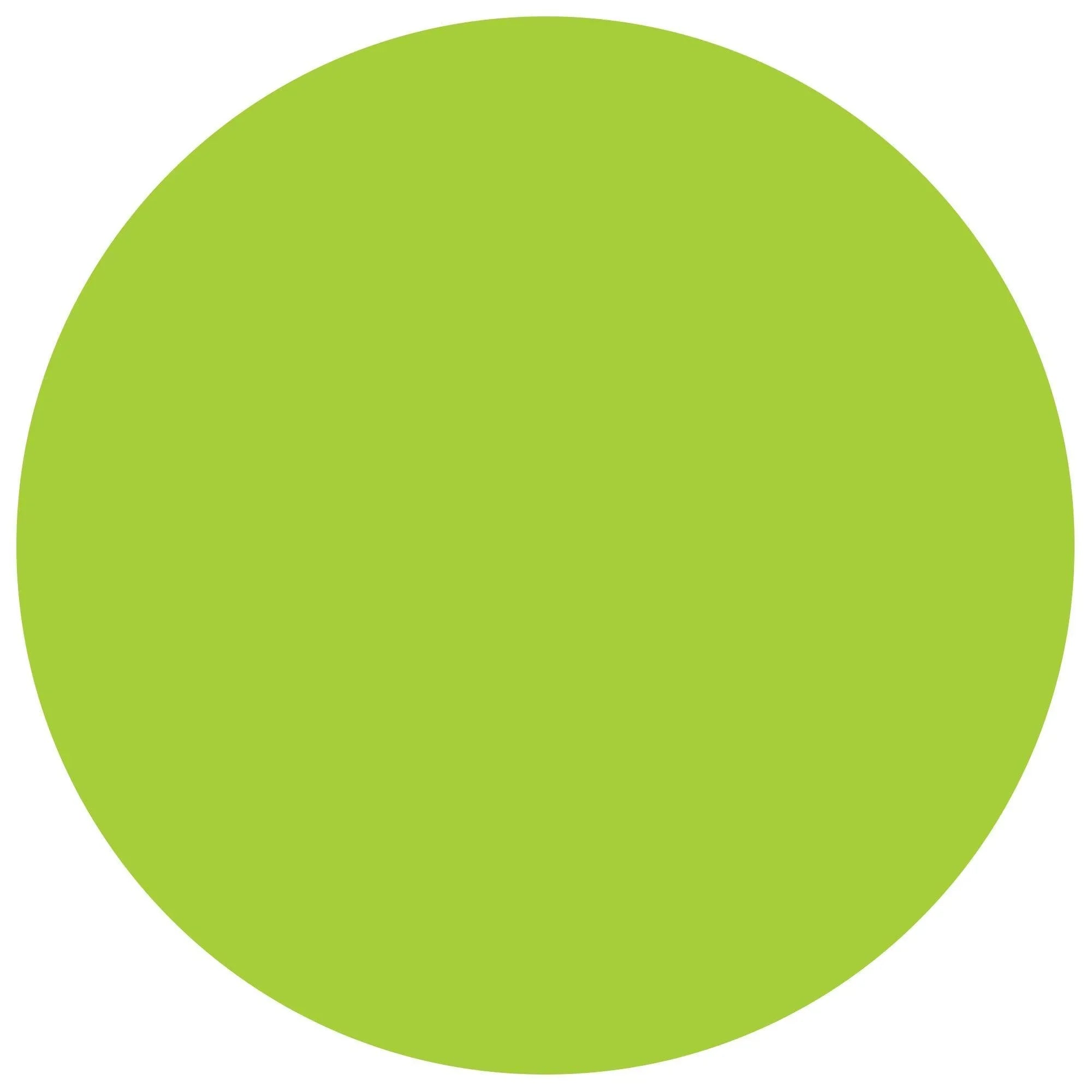 1 1/2" Circles - Fluorescent Green Removable Labels