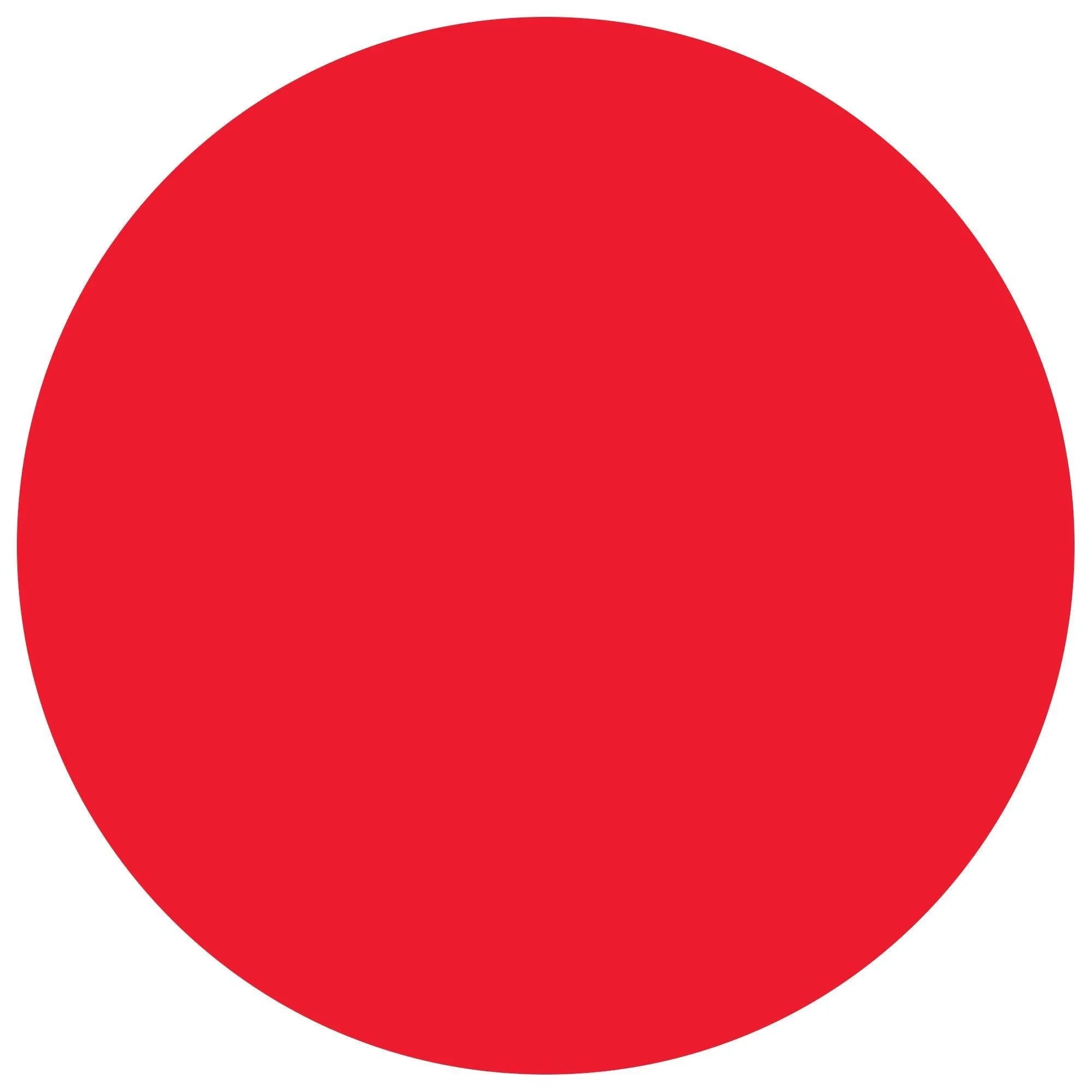 1 1/2" Circles - Fluorescent Red Removable Labels