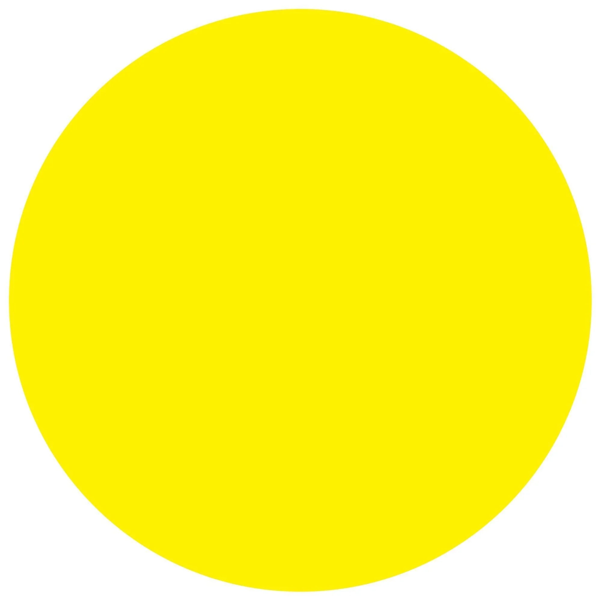 1 1/2" Circles - Fluorescent Yellow Removable Labels