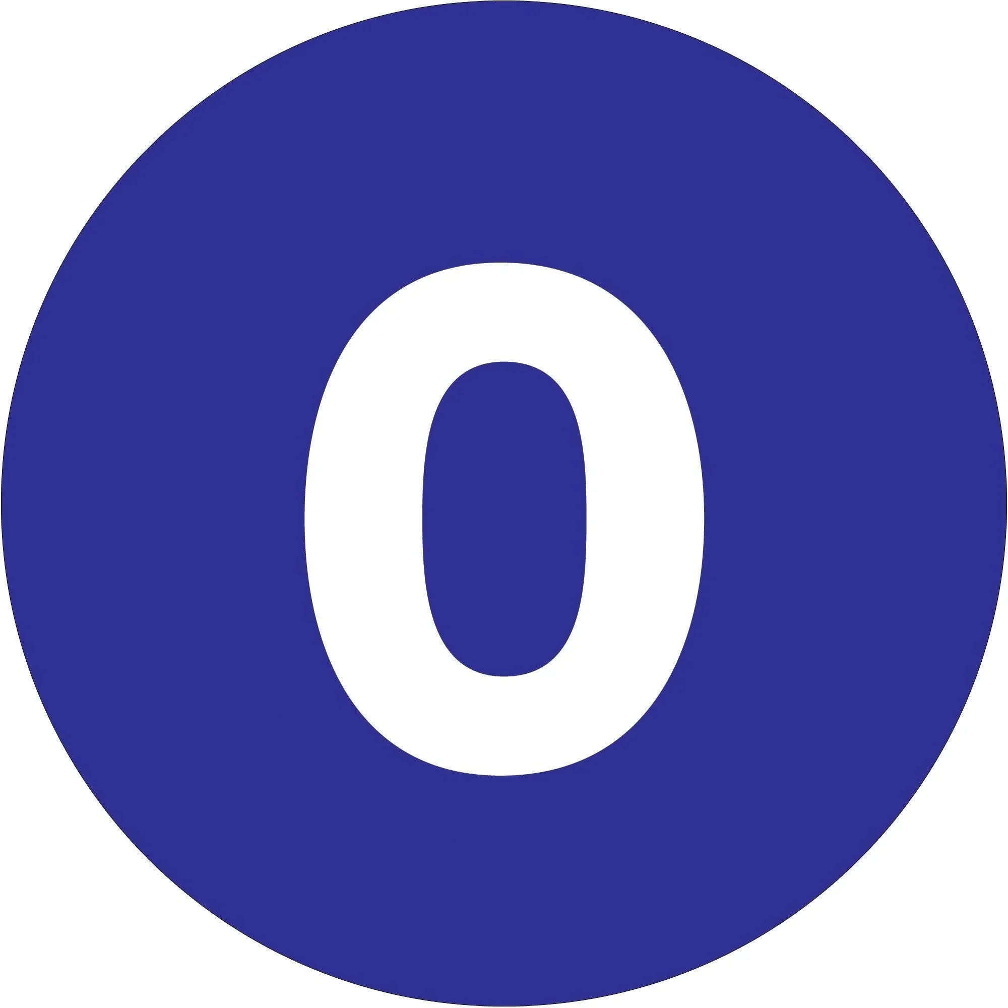 1" Circle - "0" (Dark Blue) Number Labels