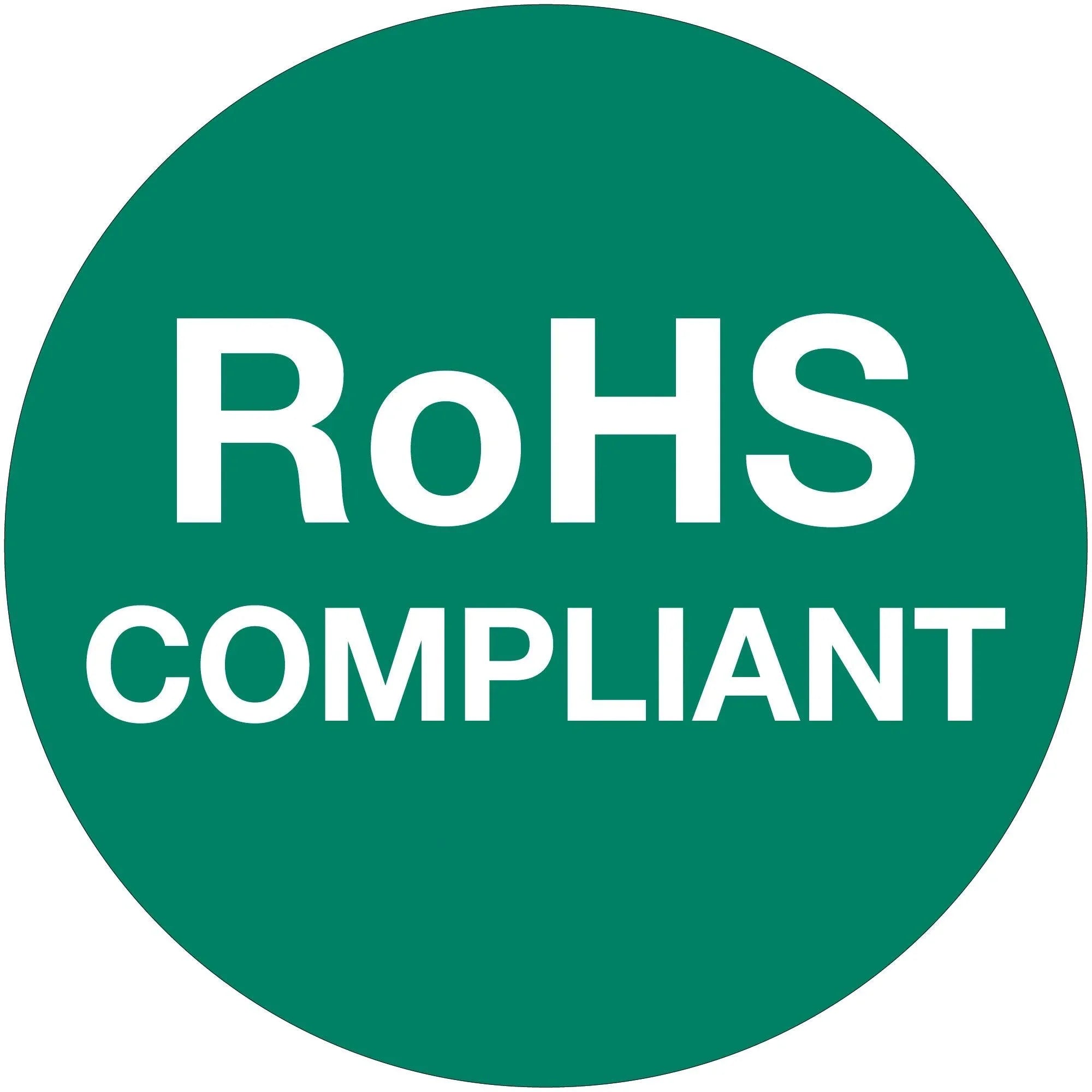 1" Circle - "RoHS Compliant" Green Labels