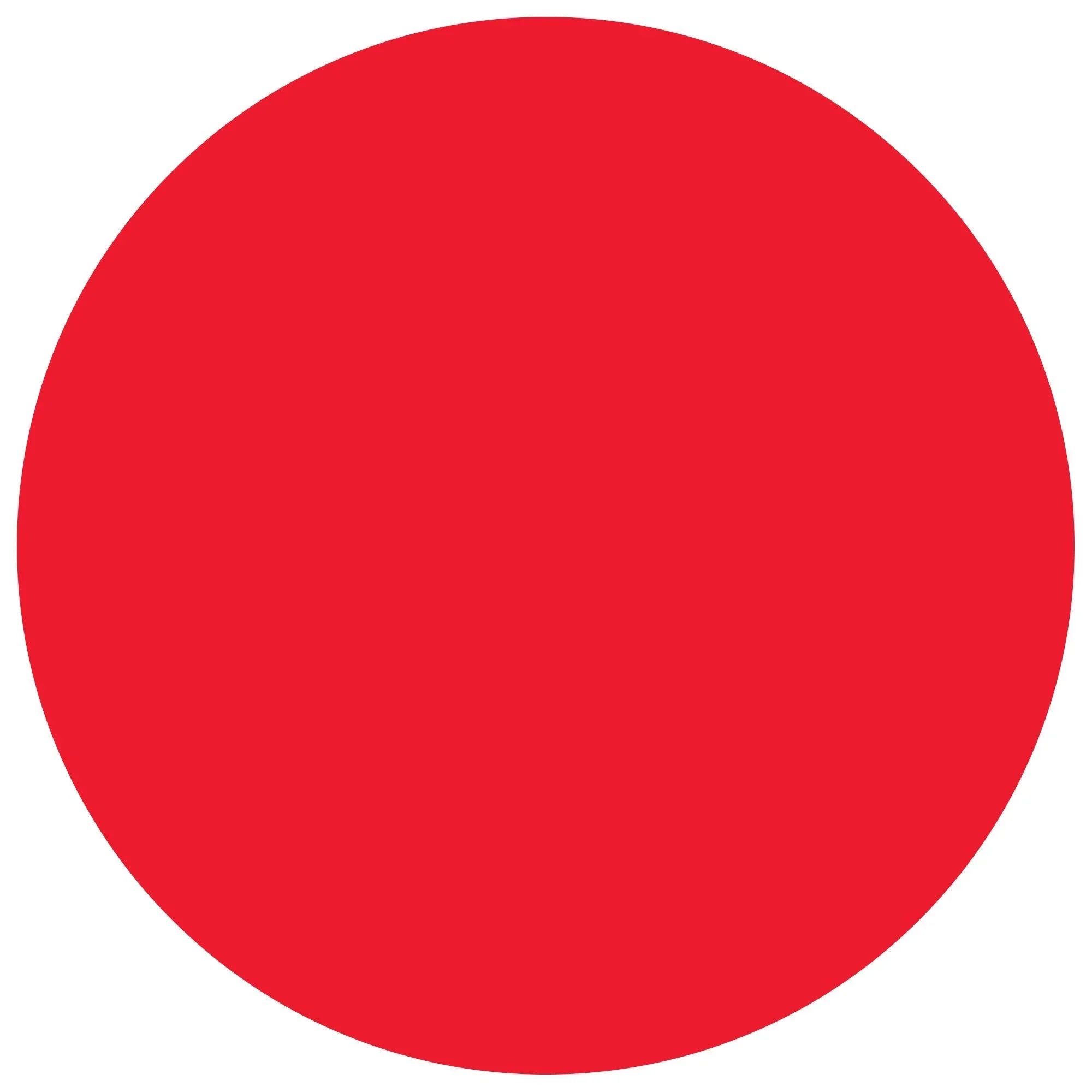 1" Circles - Fluorescent Red Removable Labels