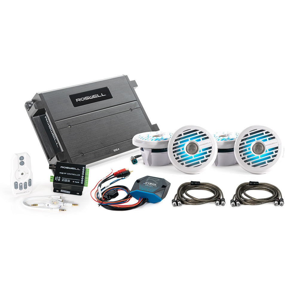 Roswell R1 6.5" Marine Audio Package w/RGB Remote Controller - White [C920-2556]