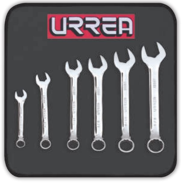 Urrea 1200T6 SAE Short Combination Wrenches Set