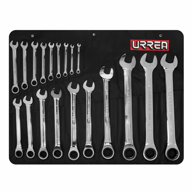 Urrea 1202CM SAE 12-Point Combination Ratcheting Wrenches Set