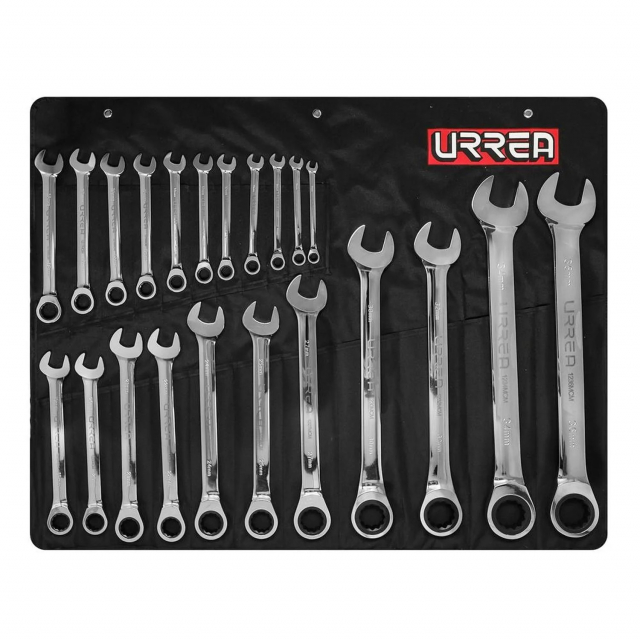 Urrea 1202MCM Metric 12-Point Combination Ratcheting Wrenches Set