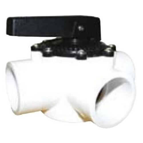 Waterco 14853 3-Way Valve Slip-Fit, White, 1.5" - 2"