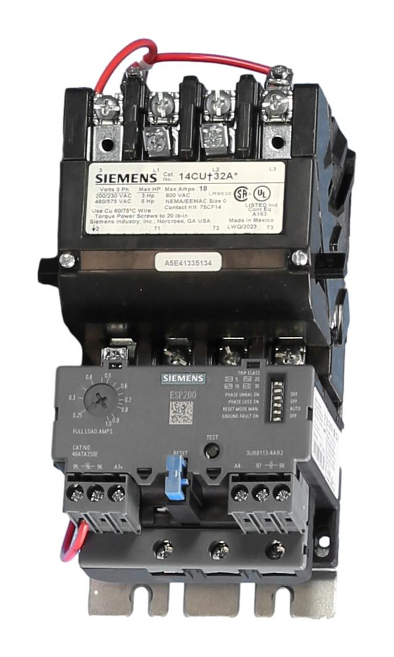 14CUC32AF Three phase full voltage Starter w/ Solid-state overload relay