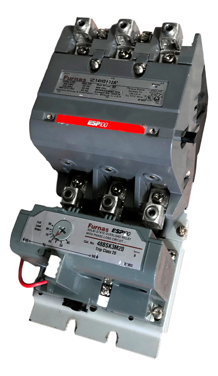 14HS+32A Furnas or Siemens 90A Size 3 Starter with ESP100