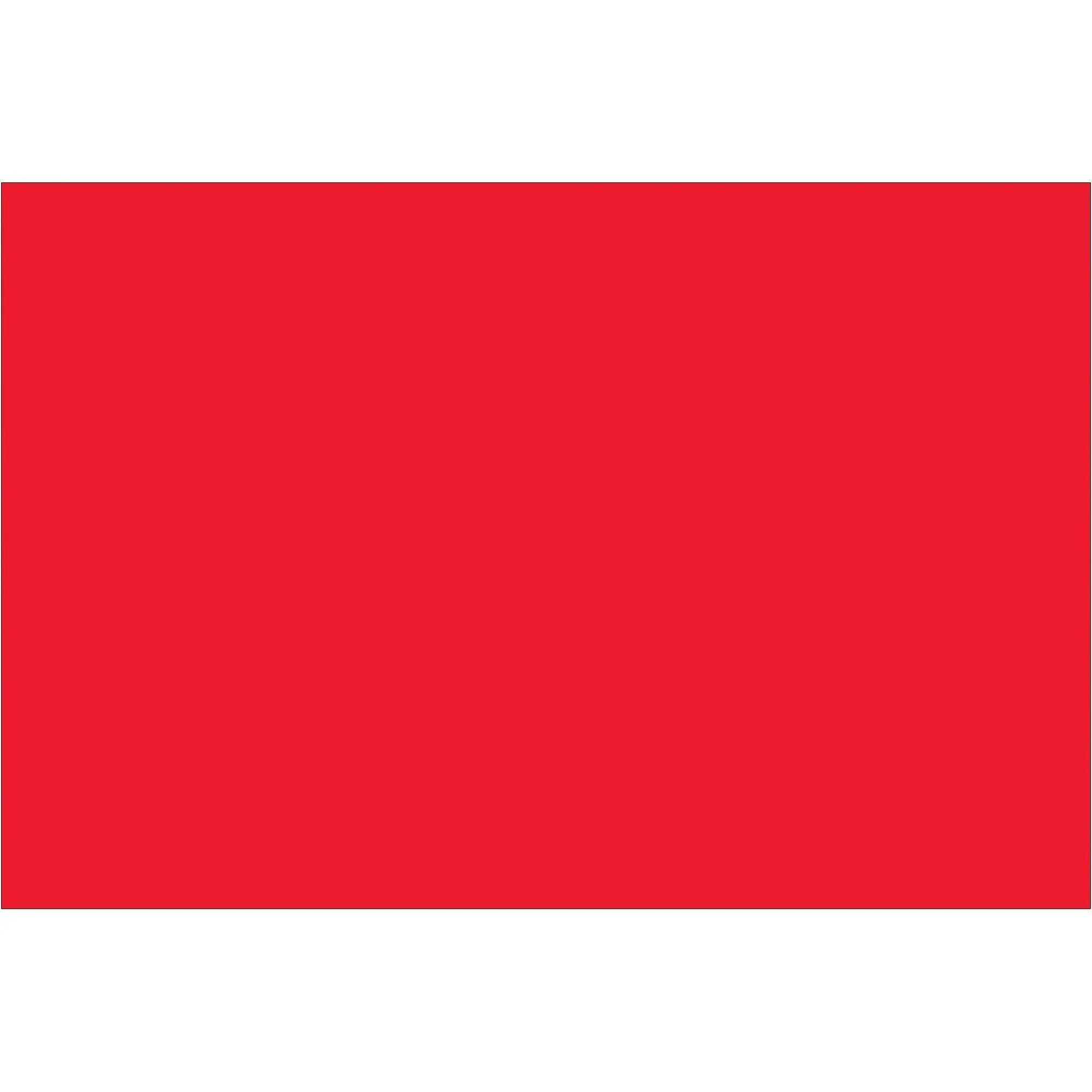 2 x 3" Fluorescent Red Inventory Rectangle Labels