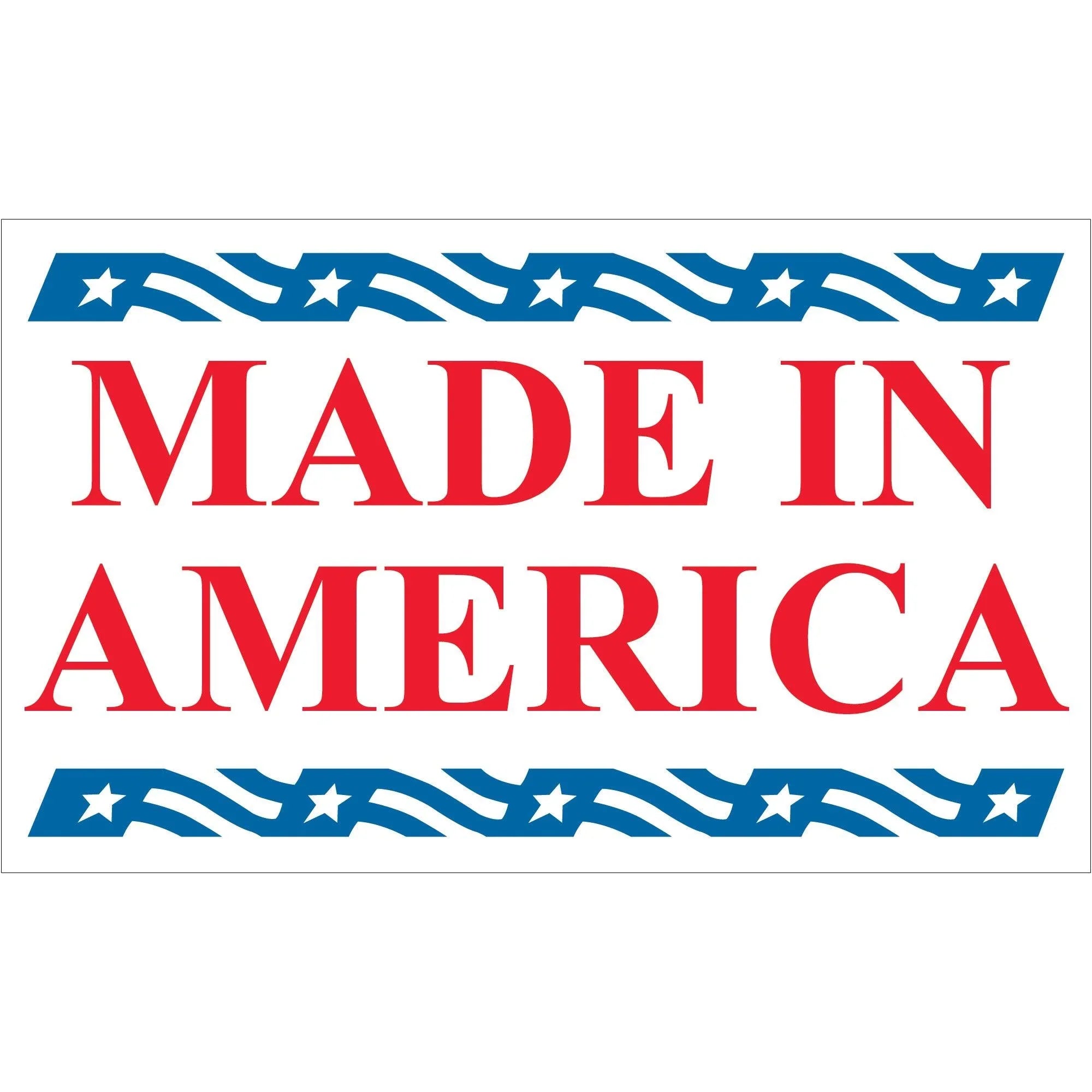 3 x 5" - "Made in America" Labels