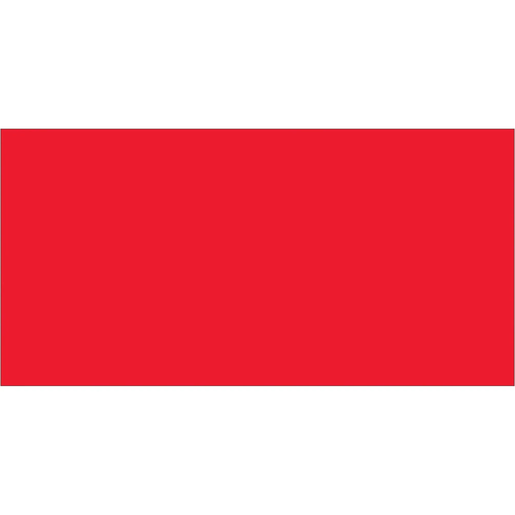 3 x 6" Fluorescent Red Inventory Rectangle Labels