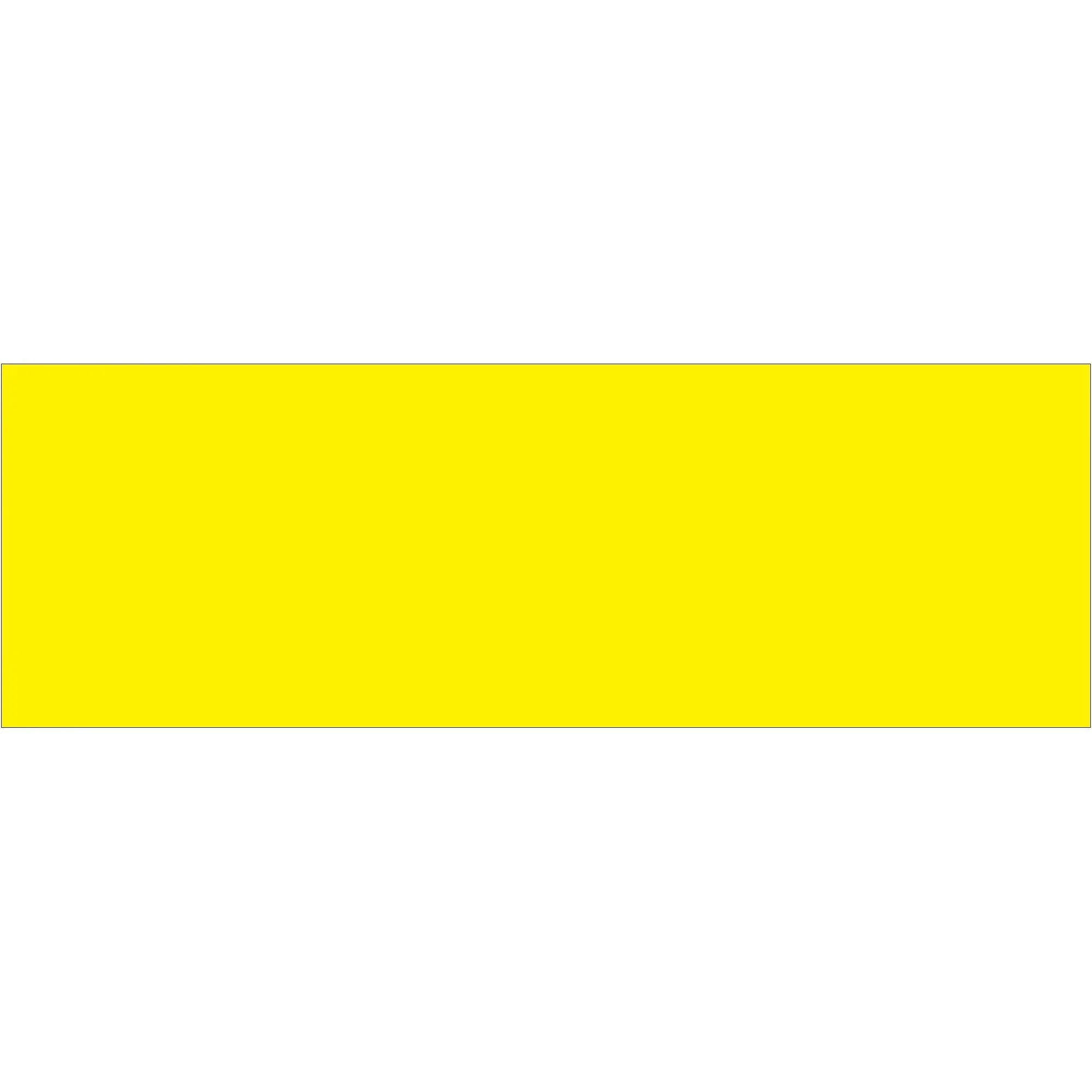 3 x 9" Fluorescent Yellow Inventory Rectangle Labels