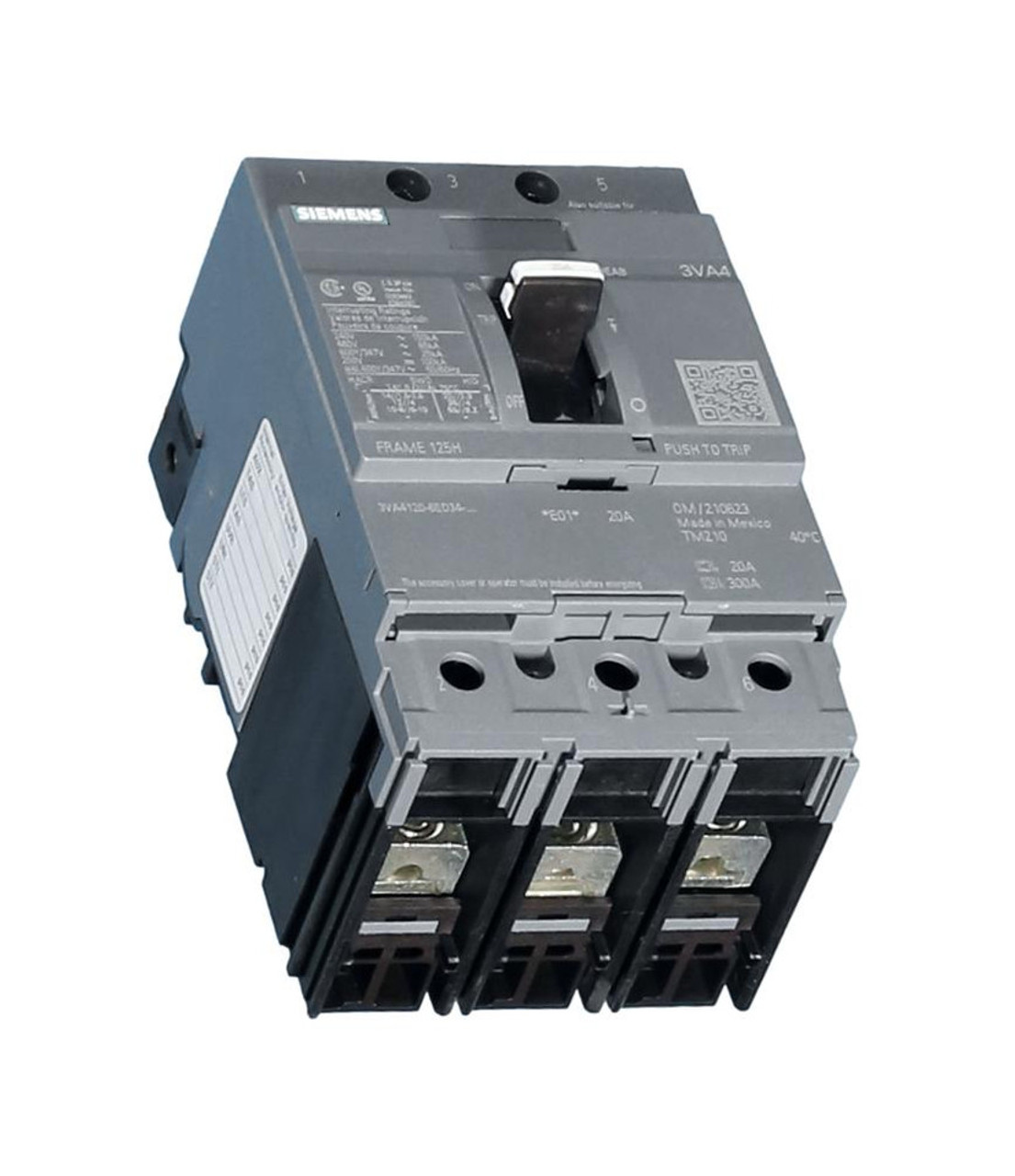 3VA4111-6ED34-0AA0 Siemens 3VA4 Circuit Breaker 3 Pole 110A