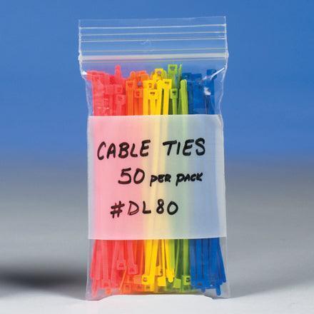 3 X 5 4 Mil White Block Reclosable Poly Bags