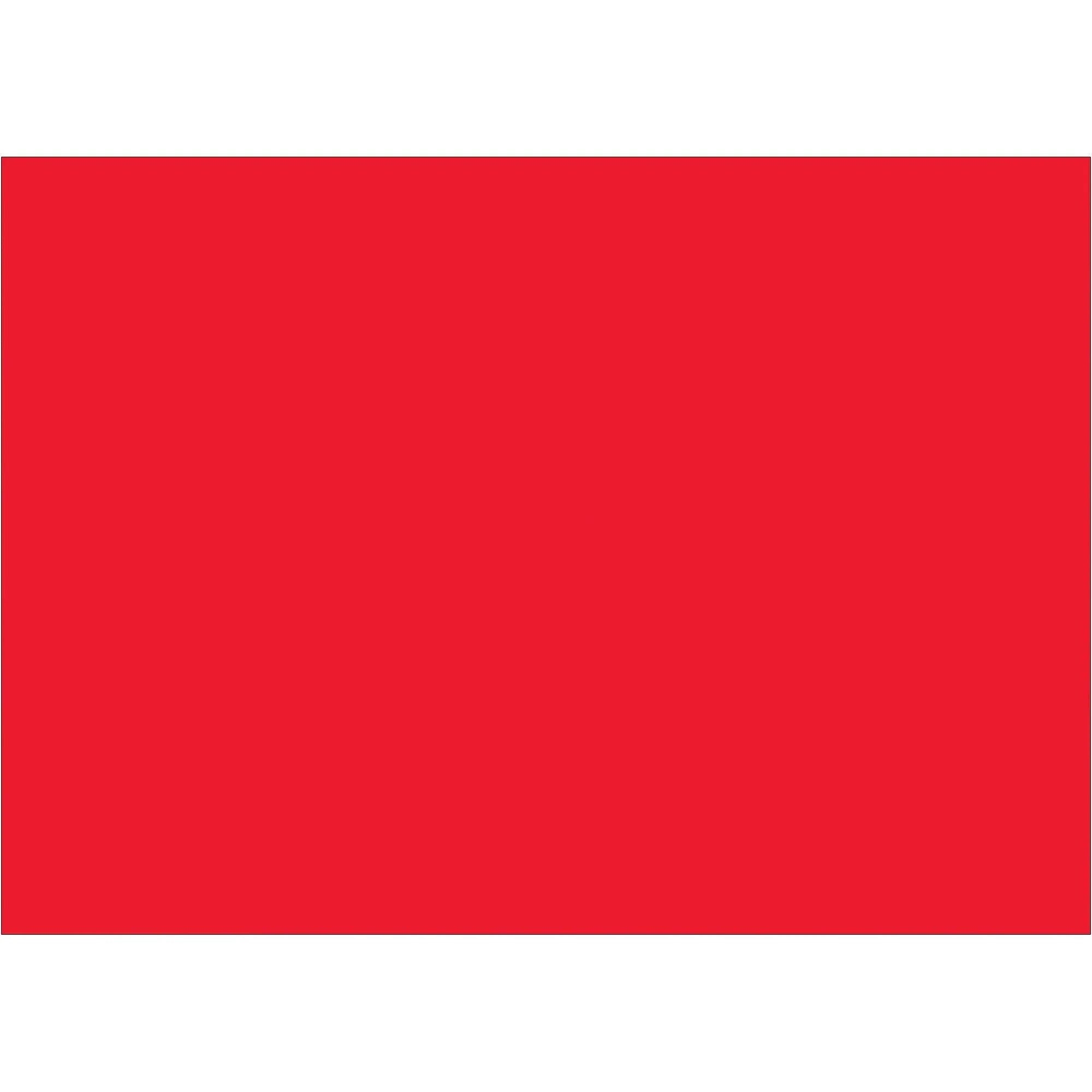 5 x 7" Fluorescent Red Inventory Rectangle Labels