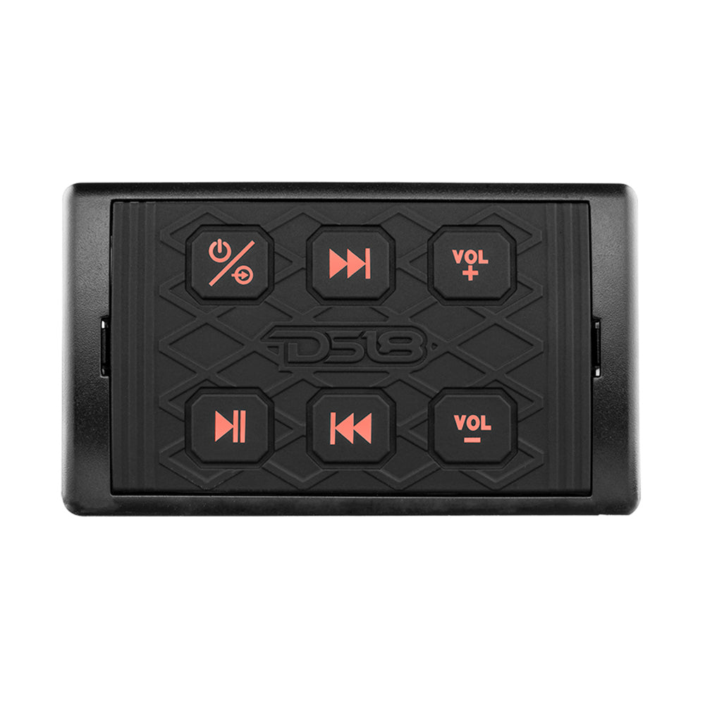 DS18 Marine Waterproof Bluetooth Streaming Audio Receiver Square Controller - f/Android iPhone [BTRC-SQ]