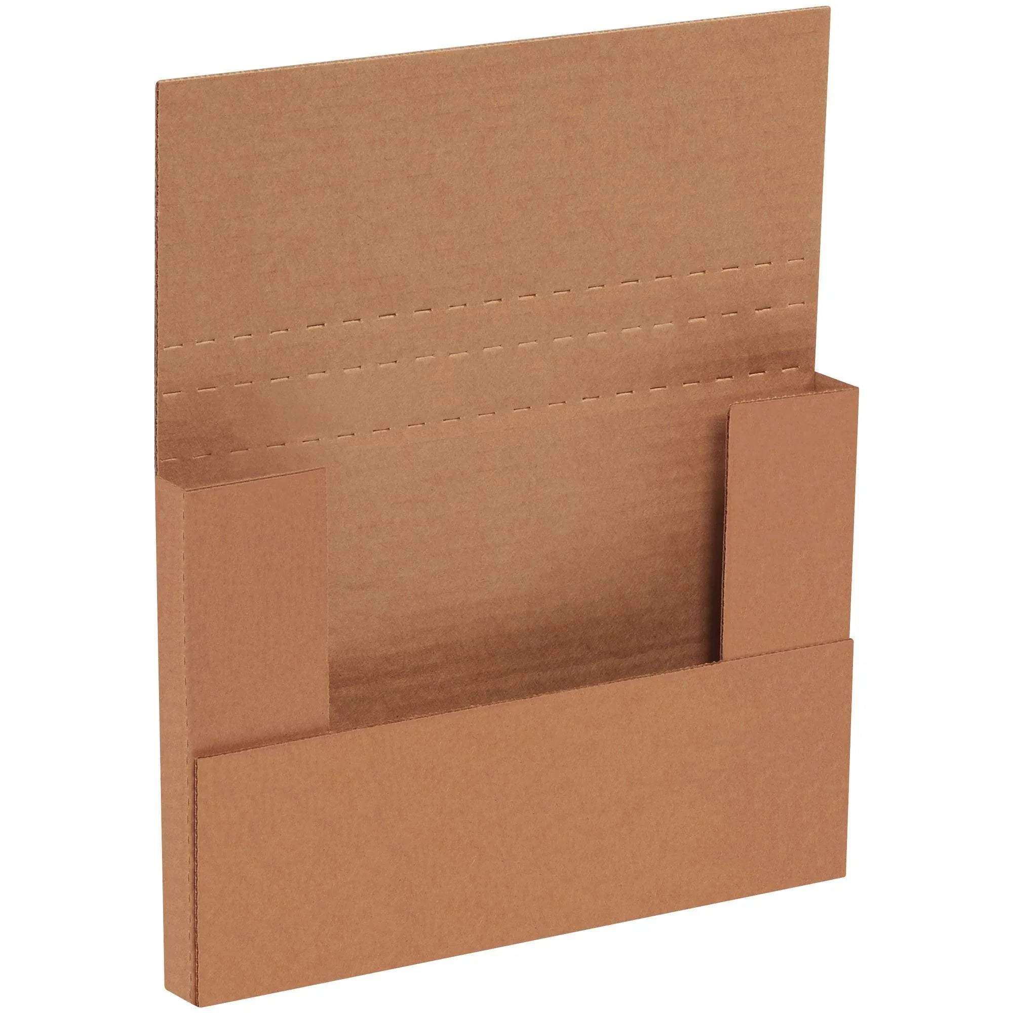 9 5/8 x 6 5/8 x 3 1/2" Kraft Easy-Fold Mailers