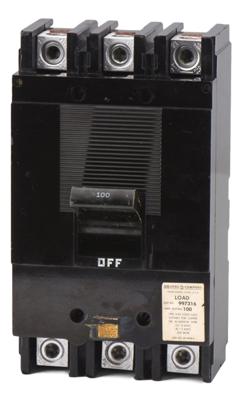 Obsolete 997316 Square D 100 Amp ML-3 Circuit Breaker