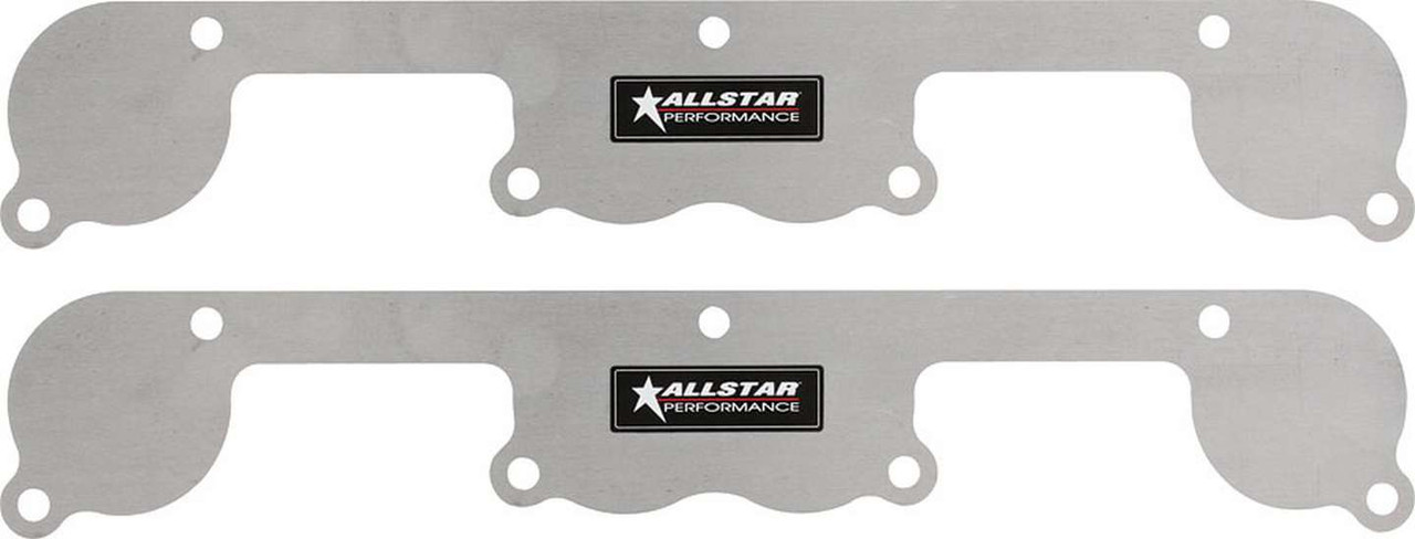 Allstar Performance Exhaust Block Off Plates SBC Spread Port Aluminum ALL34214