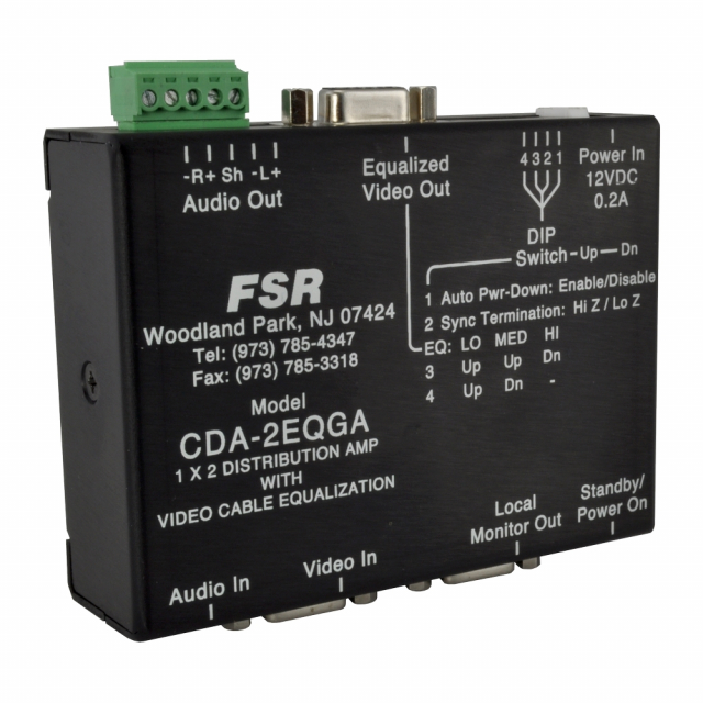 FSR CDA-2EQGA High Resolution 1x2 Distribution Amplifier