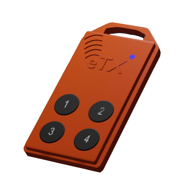 AES Global E-TX Wireless Access Key Fob Remote Control, 4 Button
