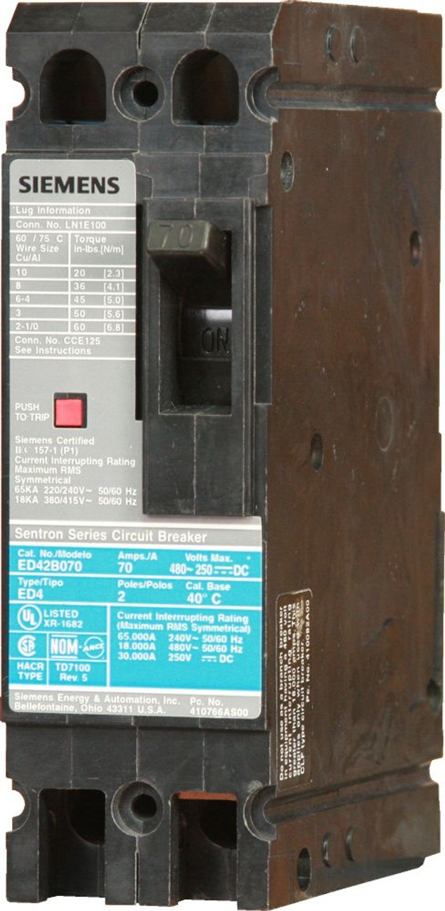 ED42B060L Type ED4 Sentron Circuit Breaker by SIEMENS