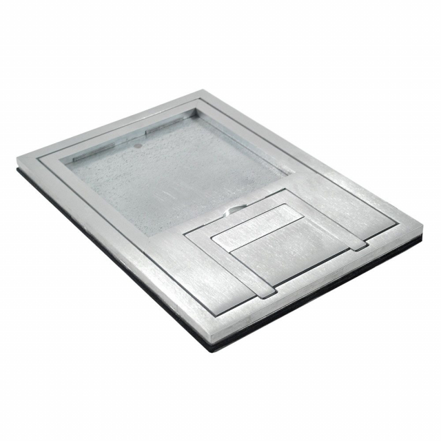 FSR FL-200-SSQ-C U-Access Tile Floor Box Cover with 1/4" Trim