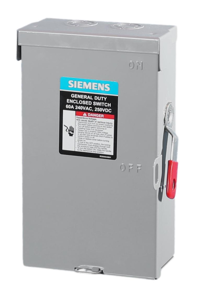GF322NA Fusible Safety Switch 60A 240V by Siemens