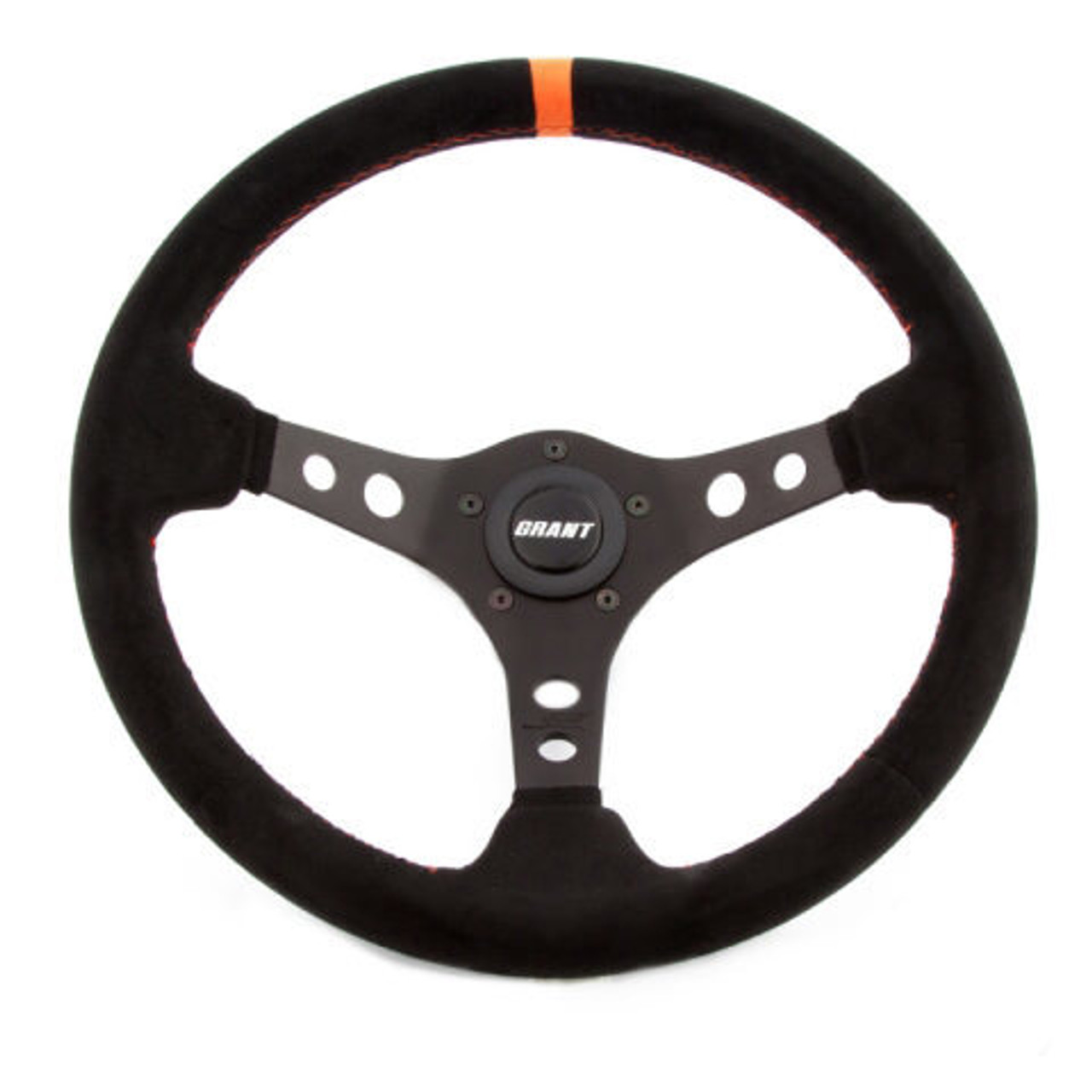 Suede Racing Steering Wheel w/Center Marker 699