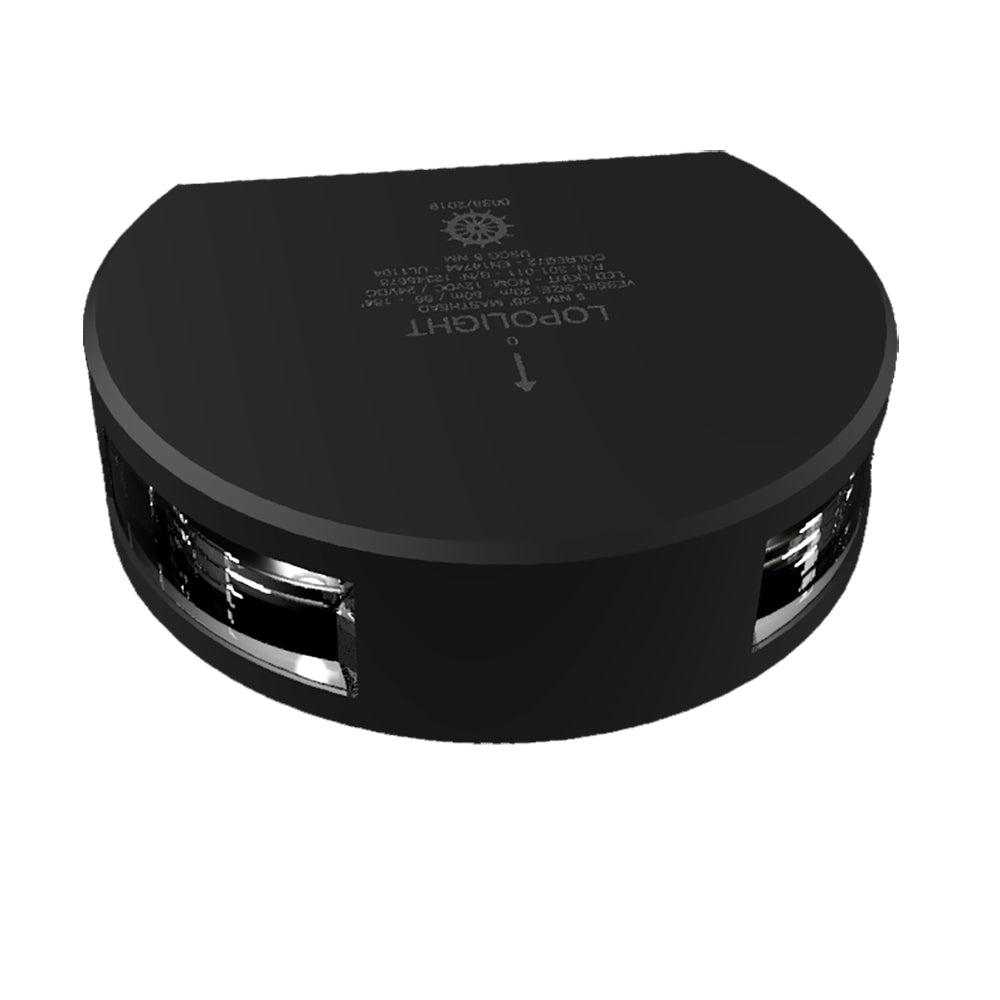 Lopolight Masthead & Anchor Lights - Vertical Mount - Black Anodized - 225° - 5 nm - Single (301-011-B)
