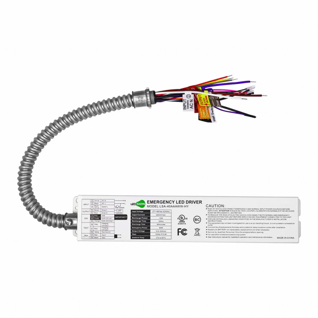 Ledsion LSA-40AAAWW-HY 40W AC 277-480V Backup Battery Driver