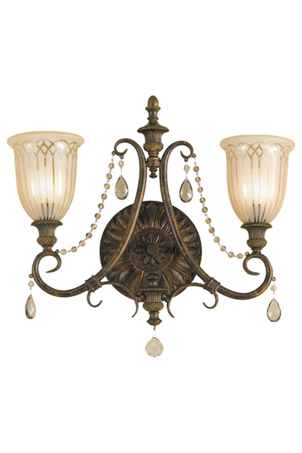 Murray Feiss VS12902-ATS Lake Geneve 2-Light Bathroom Vanity Fixture
