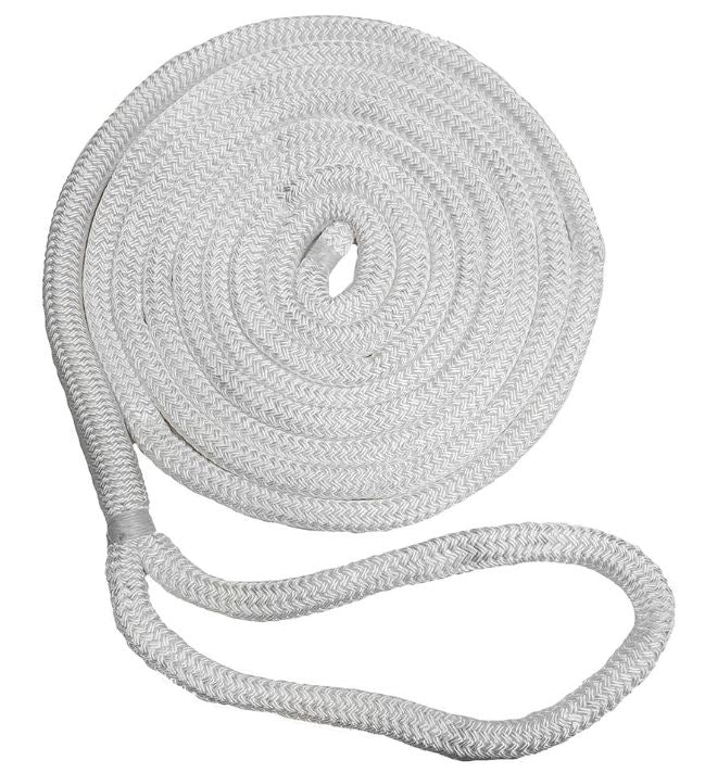 N.E. Ropes DB Nylon Anchor & Dock Lines Packaged 1/2 x 35' White
