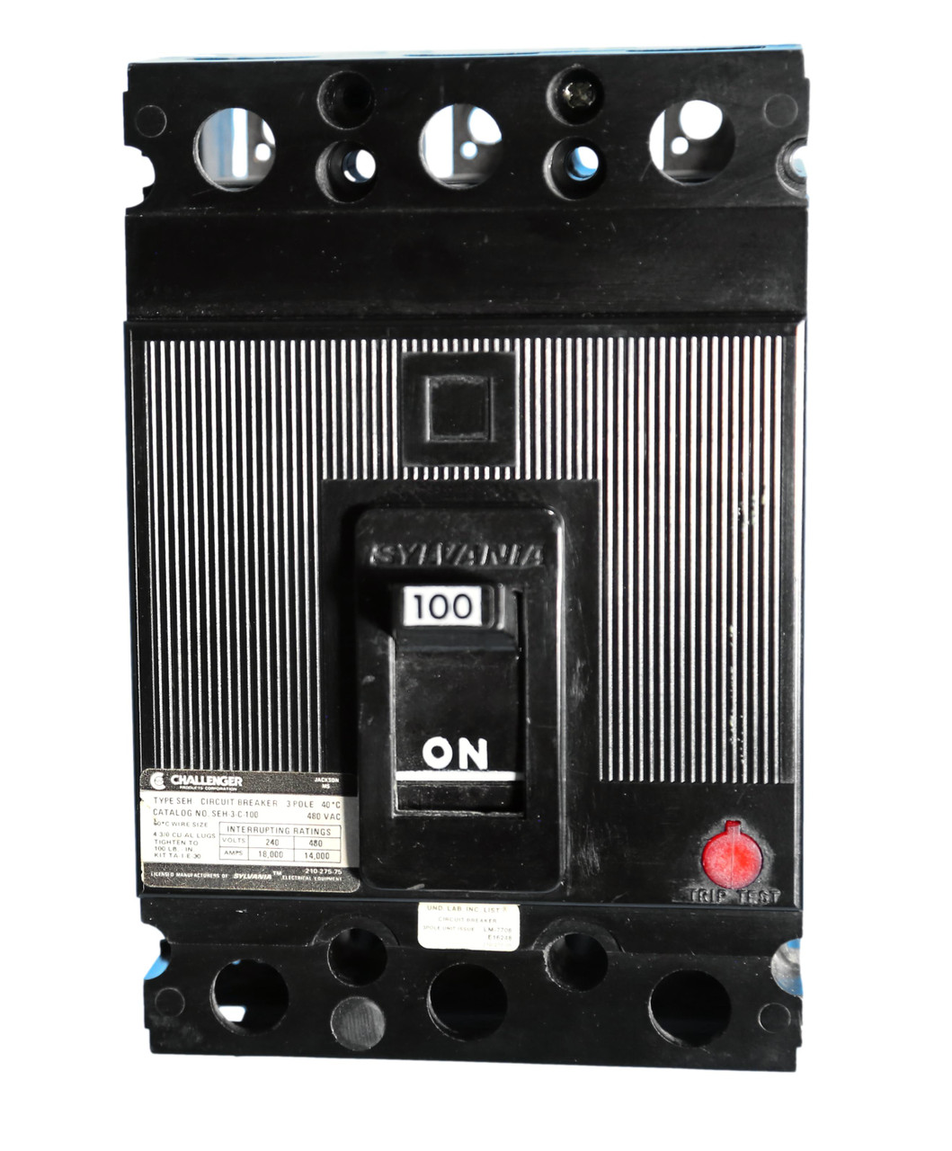 SEH3C100 Challenger/Sylvania 100A Circuit Breaker