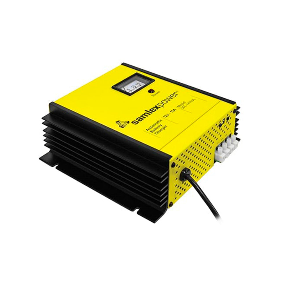 Samlex Chargers - Battery Charger with Dip Switch & Lugs 3 Bank - 12V - 15 Amp (SEC-1215UL)