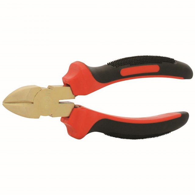 Urrea UH206 Bimaterial Handle Non-Sparking Plier, Diagonal Cutting