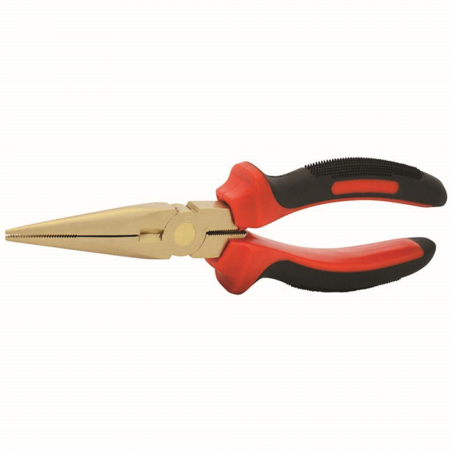 Urrea UH2292 Bimaterial Handle Non-Sparking Plier, Long Nose