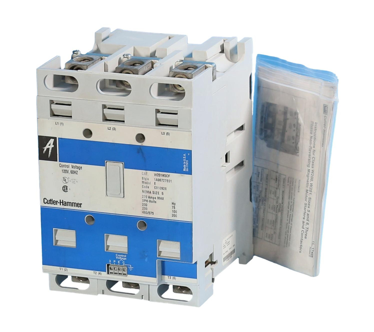 W201K5CF Westinghouse Solid State Size 5 Contactor