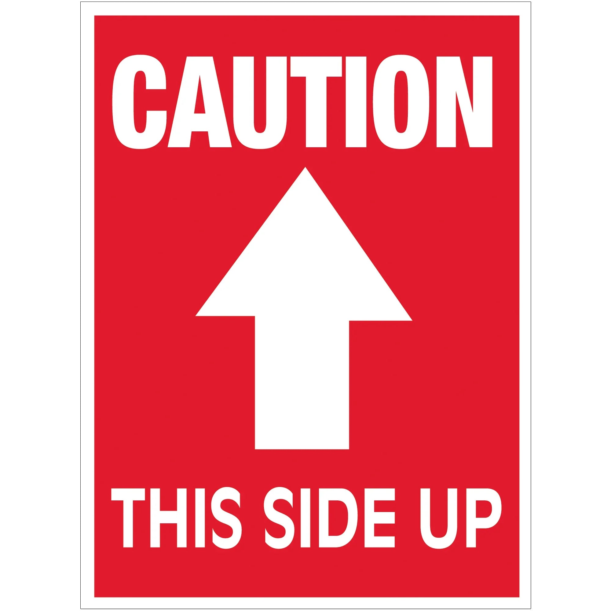 "Caution - This Side Up" Arrow Labels, 3 x 4"
