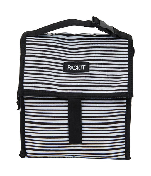 LUNCH BAG BLK/WHT STRPD