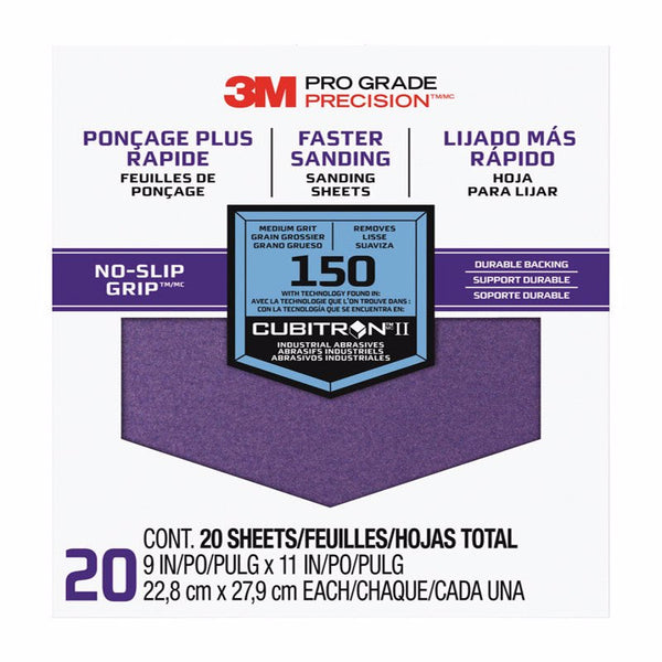3M SandBlaster 11 in. L x 9 in. W 150 Grit Medium Ceramic Sanding Sheet 20 count
