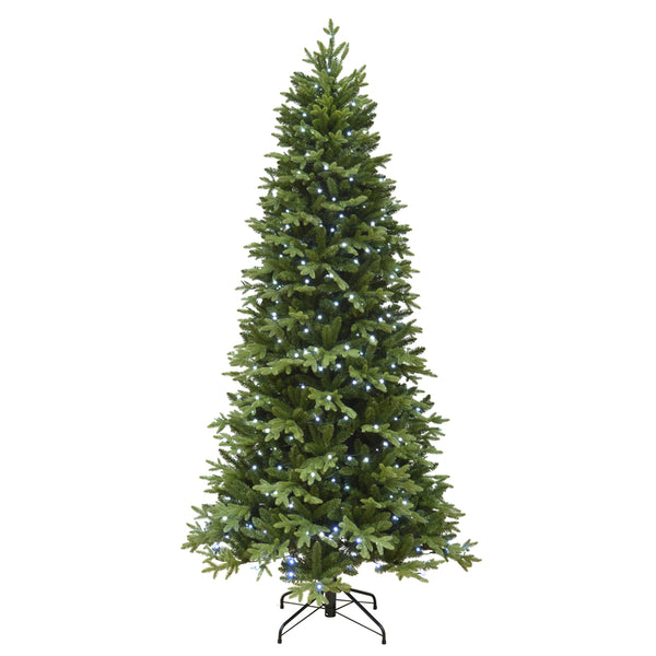 Polygroup Slim Incandescent PE/PVC Color Changing Christmas Artificial Tree 7-1/2 ft.