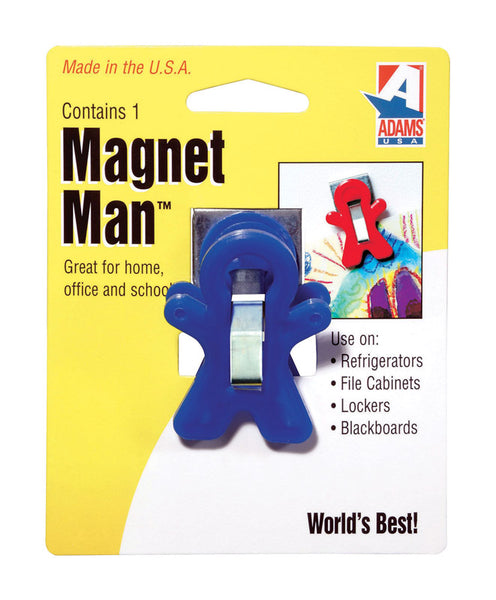 Adams 3.75 in. W x 1 in. L Assorted Plastic Magnet Man Clip (Pack of 24)