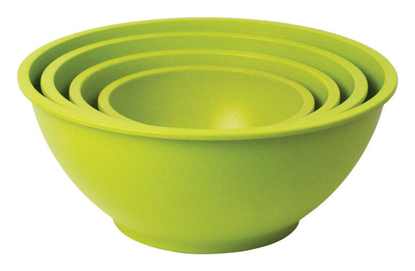 Architec Homegrown Gourmet Assorted Sizes Green Polypropylene Round Bowl 4 pk