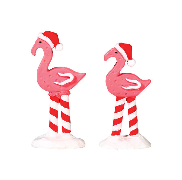 Lemax Christmas Flamingos Porcelain Village Accessory Multicolor Resin 2.24 in. 2 pk