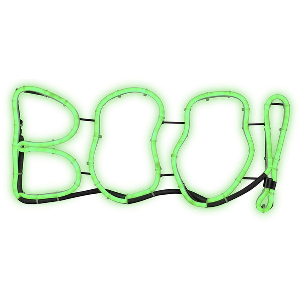Gemmy Light Glo Prelit Short Circuit Boo Sign Yard Dcor