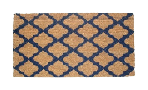 MAT COIR BLU/BRN 18X30"