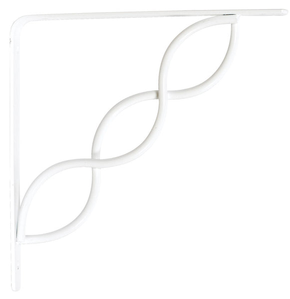 Knape & Vogt John Sterling White Steel Bracket 12 Ga. 8 in. L 100 lb. (Pack of 10)