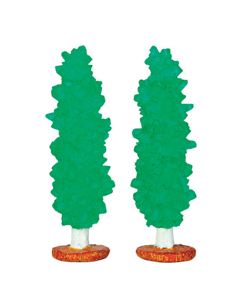Lemax Multicolored Polyresin Non-Electric Power Rock Candy Trees Tabletop Christmas Village 3.58 in.